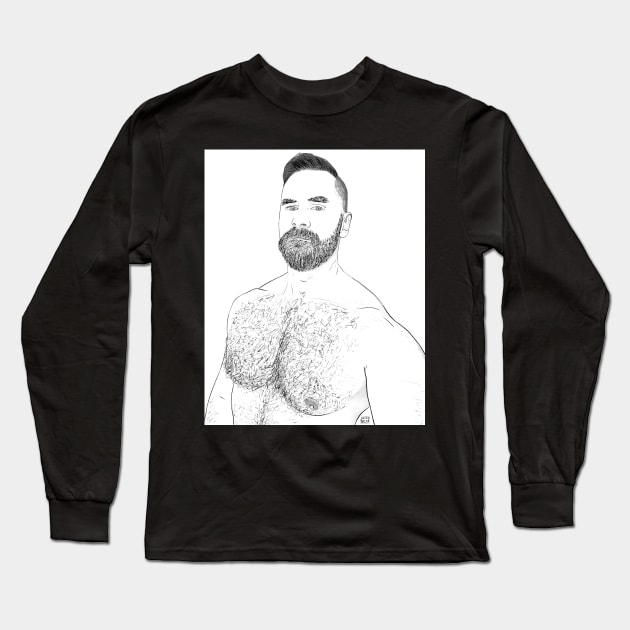 Handsome Beard Long Sleeve T-Shirt by JasonLloyd